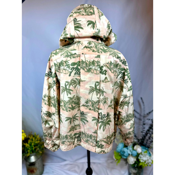 Maje Palm Tree Print Jacket with hood Size 40 (L) - Picture 14 of 16